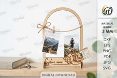3D Photo Holder Frame Laser Cut. String Display Stand SVG Product Image 1
