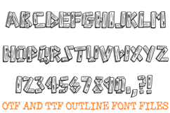 Wooden Planks Lettering Font Wood Texture ABC OTF Type Product Image 2