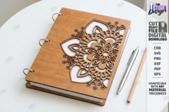Notebook Cover Laser Cut | Floral and Geometric Planner SVG Product Image 1