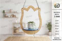 3D Plant hangers Bundle Laser Cut. Wooden Plant Holder SVG Product Image 9