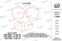 3D Plant hanger Laser Cut. Wooden Plant Holder SVG Product Image 2