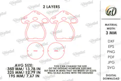 3D Plant hanger Laser Cut. Wooden Plant Holder SVG Product Image 2
