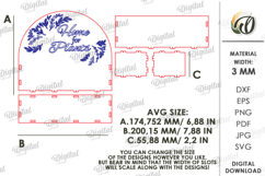 3D Planter Box Laser Cut. Hanging Planter SVG Product Image 3