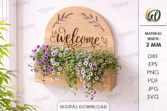 3D Planter Box Laser Cut. Hanging Planter SVG Product Image 1