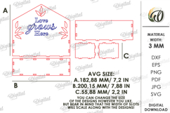 3D Planter Box Laser Cut. Hanging Planter SVG Product Image 3