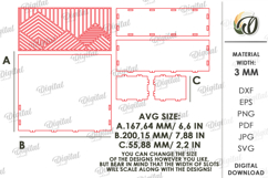 3D Planter Box Laser Cut. Hanging Planter SVG Product Image 2