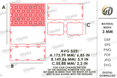 3D Planter Box Laser Cut. Hanging Planter SVG Product Image 3