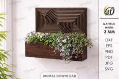 3D Planter Boxes Bundle Laser Cut. Hanging Planter SVG Product Image 13