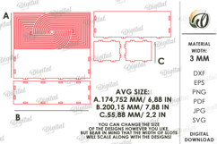 3D Planter Box Laser Cut. Hanging Planter SVG Product Image 3