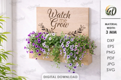 3D Planter Box Laser Cut. Hanging Planter SVG Product Image 1