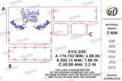 3D Planter Box Laser Cut. Hanging Planter SVG Product Image 2