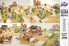 Wooden Play Town Mega Bundle | Toy Town | Roads Track Set Product Image 2