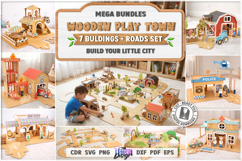 Wooden Play Town Mega Bundle | Toy Town | Roads Track Set Product Image 1