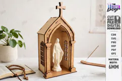3D Layered Wooden Prayer Shrine Laser Cut | Display Stand Product Image 1