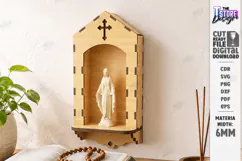 3D Layered Wooden Prayer Shrine Laser Cut | Display Stand Product Image 1