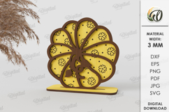 Wooden Pumpkin Decor Laser Cut. Stand Decor SVG Product Image 1