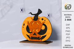 Wooden Pumpkins Bundle Laser Cut. Home decor SVG Product Image 2