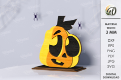 Wooden Pumpkins Bundle Laser Cut. Home decor SVG Product Image 5