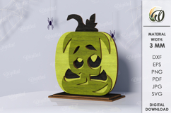 Wooden Pumpkins Bundle Laser Cut. Home decor SVG Product Image 6