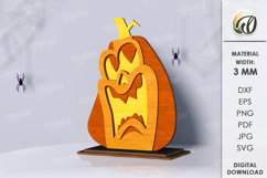 Wooden Pumpkins Bundle Laser Cut. Home decor SVG Product Image 9
