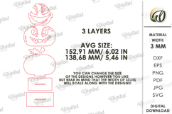 Wooden Pumpkin Laser Cut. Home decor SVG Product Image 2