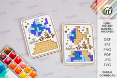 Puzzle Game Bundle Laser Cut. Wooden Block Puzzle SVG Product Image 12