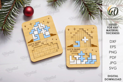 Puzzle Game Laser Cut. Wooden Block Puzzle SVG Product Image 1