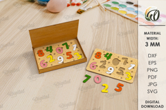 Wooden Puzzle Toy Laser Cut. Kids Montessori Toy SVG Product Image 1