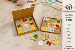Wooden Puzzles Toys Bundle Lasercut. Kids Montessori Toy SVG Product Image 8