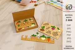Wooden Puzzle Toy Laser Cut. Kids Montessori Toy SVG Product Image 1