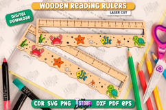 Wooden Reading Ruler Laser Cut Bundle,Ruler with Reading Aid Product Image 4