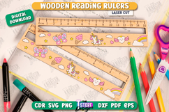 Wooden Reading Ruler Laser Cut Bundle,Ruler with Reading Aid Product Image 5