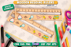 Wooden Reading Ruler Laser Cut Bundle,Ruler with Reading Aid Product Image 8