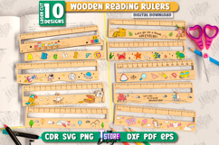 Wooden Reading Ruler Laser Cut Bundle,Ruler with Reading Aid Product Image 1