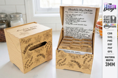 Recipe Box Laser Cut | Box with Recipe Cards | Kitchen Decor Product Image 1