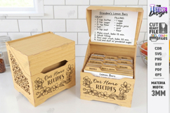 Recipe Box Laser Cut | Box with Recipe Cards | Kitchen Decor Product Image 1