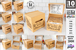 Recipe Boxes Laser Cut Bundle | Boxes with Recipe Cards SVG Product Image 1