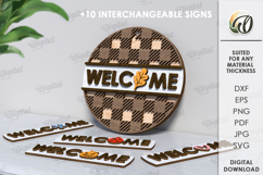 Wooden Replaceable Door Plaques Bundle Laser Cut Product Image 3