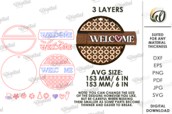 Wooden Replaceable Door Plaque Laser Cut. Wall decor SVG Product Image 2
