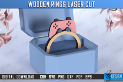 Wooden Rings Laser cut Bundle,Kids Finger Rings, Accessories Product Image 5