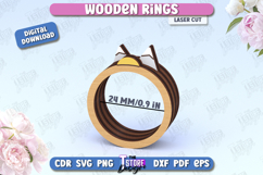 Wooden Ring Laser Cut| Hand Jewelry | Accessories |Mountains Product Image 1