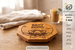 Riser Trays Bundle Laser Cut. Home Decor. Hot Pot Trivet SVG Product Image 12