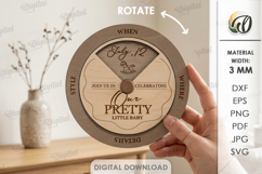 Rotating Circle Invitations Bundle Laser Cut. Invitation SVG Product Image 9