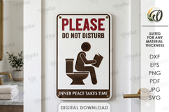 3D Sarcastic Decor Laser Cut. Bathroom Wall Decor SVG Product Image 1