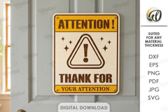 3D Sarcastic Decor Laser Cut. Wall Decor SVG Product Image 1
