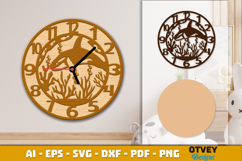 Wooden Sea Animals Wall Clock Lasercut Product Image 3
