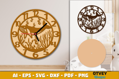 Wooden Sea Animals Wall Clock Lasercut Product Image 3