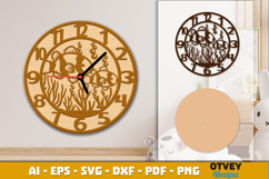 Wooden Sea Animals Wall Clock Lasercut Product Image 1
