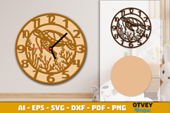 Wooden Sea Animals Wall Clock Lasercut Product Image 3