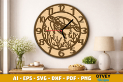 Wooden Sea Animals Wall Clock Lasercut Product Image 4